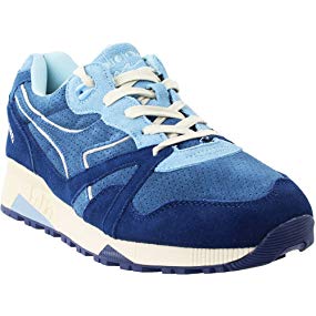 Diadora N9000 S Mens Blue Suede Lace Up Sneakers Shoes