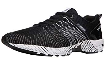 RomenSi Men's Lightweight Athletic Training Running Shoes Casual Breathable Walking Tennis Sneakers (11.5 D(M) US, Blackwhite)